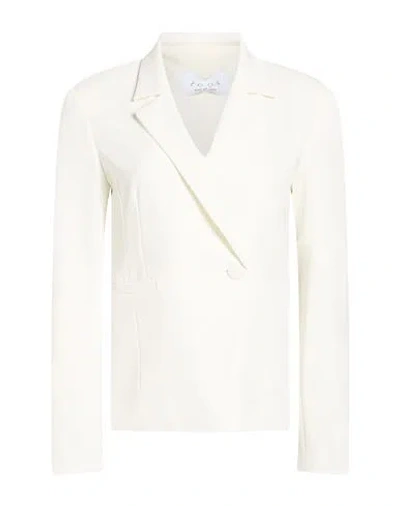 Kaos Woman Blazer White Size 2 Polyester, Elastane