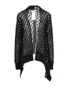 Kaos Woman Cardigan Black Size L Cotton, Polyamide, Metallic Fiber In Black