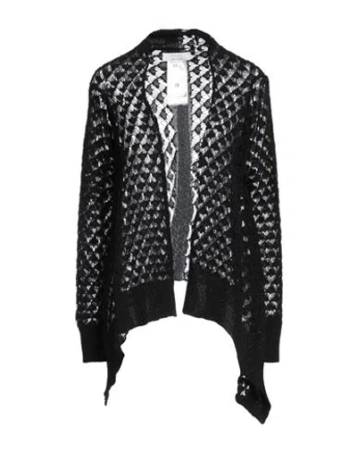 Kaos Woman Cardigan Black Size L Cotton, Polyamide, Metallic Fiber