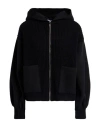 Kaos Woman Cardigan Black Size M Wool, Polyamide, Polyester