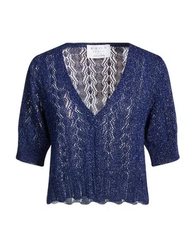 Kaos Woman Cardigan Bright Blue Size S Viscose, Metallic Fiber