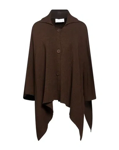 Kaos Woman Cardigan Brown Size Onesize Acrylic, Viscose, Wool, Alpaca Wool