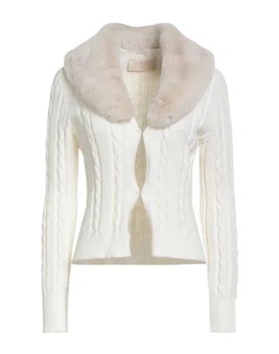 Kaos Woman Cardigan Cream Size M Viscose, Polyester, Polyamide In White