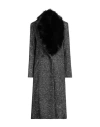 Kaos Woman Coat Black Size 6 Polyester, Wool In Black