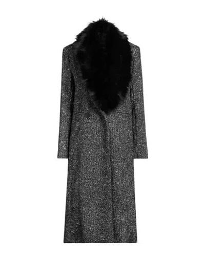 Kaos Woman Coat Black Size 6 Polyester, Wool