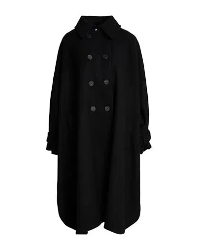 Kaos Woman Coat Black Size 2 Polyester, Viscose, Polyamide