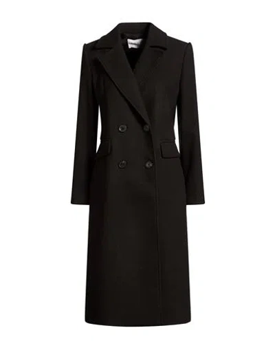 Kaos Woman Coat Black Size 4 Polyester, Viscose, Polyamide In Multi