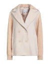 Kaos Woman Coat Cream Size 10 Acrylic, Polyamide, Mohair Wool, Viscose, Metallic Fiber In White