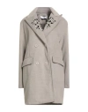 Kaos Woman Coat Light Grey Size M Polyester, Viscose In Gray