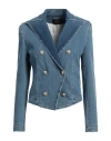 Kaos Woman Denim Outerwear Blue Size 4 Cotton, Polyester, Elastane In Blue