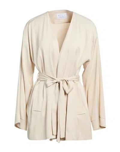 Kaos Woman Jacket Beige Size 14 Viscose In Neutral