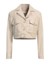 Kaos Woman Jacket Beige Size 10 Polyester, Polyurethane In Beige