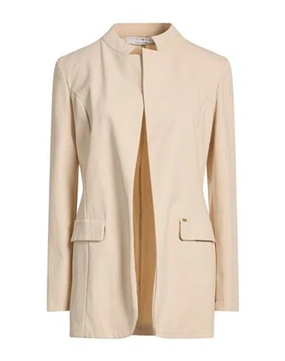 Kaos Woman Jacket Beige Size 6 Cotton, Polyamide, Elastane In Neutral