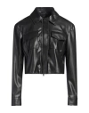 Kaos Woman Jacket Black Size 8 Polyester, Polyurethane In Black
