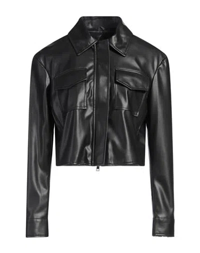 Kaos Woman Jacket Black Size 8 Polyester, Polyurethane