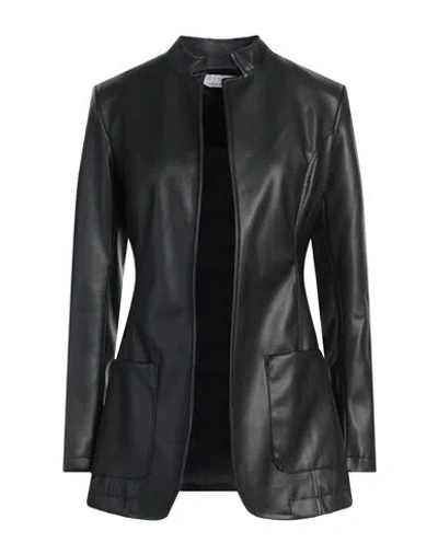 Kaos Woman Jacket Black Size 10 Polyurethane, Polyester