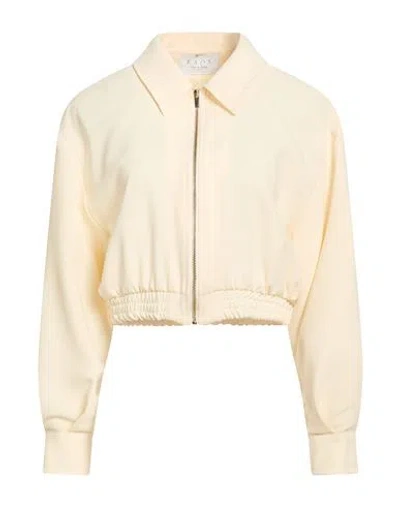 Kaos Woman Jacket Cream Size 10 Polyester, Elastane In Multi