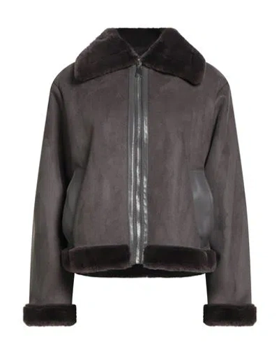 Kaos Woman Jacket Grey Size 12 Polyester, Polyurethane In Gray