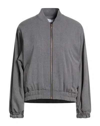 Kaos Woman Jacket Grey Size 12 Polyester, Viscose, Elastane In Gray