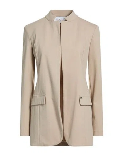 Kaos Woman Jacket Light Grey Size 12 Cotton, Polyamide, Elastane In Neutral