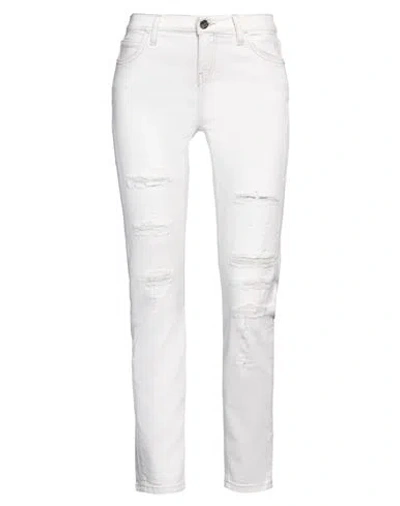Kaos Woman Jeans White Size 26 Cotton, Elastane