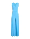 Kaos Woman Jumpsuit Azure Size 4 Acetate, Polyamide, Elastane In Blue