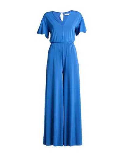 Kaos Woman Jumpsuit Blue Size 12 Acetate, Polyamide, Elastane