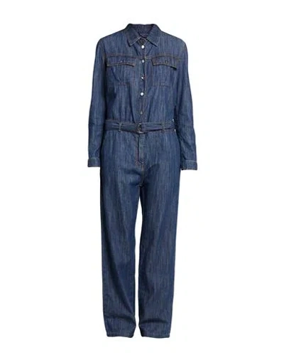 Kaos Woman Jumpsuit Blue Size 6 Cotton, Polyester