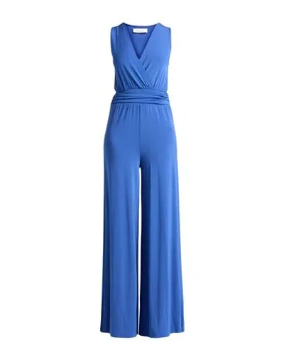 Kaos Woman Jumpsuit Blue Size 8 Acetate, Polyamide, Elastane