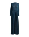 Kaos Woman Jumpsuit Blue Size 8 Polyester, Viscose, Polyamide, Metallic Polyester, Elastane