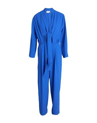 Kaos Woman Jumpsuit Bright Blue Size 8 Polyester, Elastane