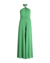 Kaos Woman Jumpsuit Green Size 8 Acetate, Polyamide, Elastane In Green