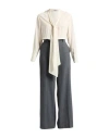 Kaos Woman Jumpsuit Grey Size 10 Polyester, Viscose, Elastane In Gray