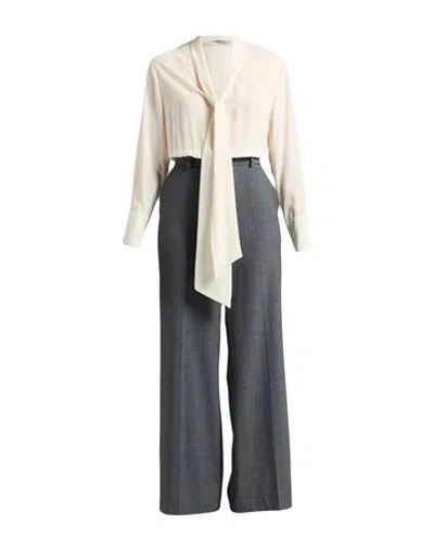 Kaos Woman Jumpsuit Grey Size 10 Polyester, Viscose, Elastane In Gray