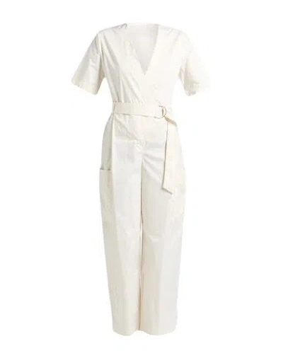 Kaos Woman Jumpsuit Ivory Size 10 Cotton In White