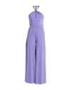 Kaos Woman Jumpsuit Lilac Size 10 Acetate, Polyamide, Elastane In Purple