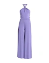 Kaos Woman Jumpsuit Lilac Size 8 Acetate, Polyamide, Elastane In Purple