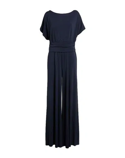 Kaos Woman Jumpsuit Midnight Blue Size 12 Acetate, Polyamide, Elastane