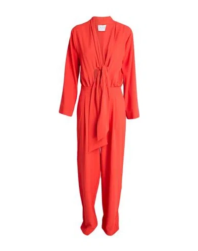 Kaos Woman Jumpsuit Tomato Red Size 8 Polyester, Elastane