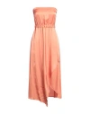 Kaos Woman Maxi Dress Apricot Size 6 Viscose In Orange