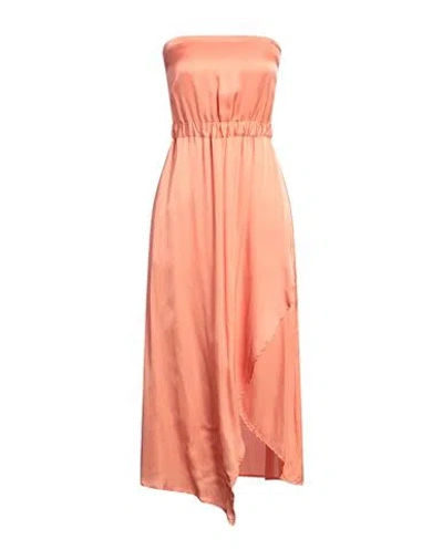 Kaos Woman Maxi Dress Apricot Size 6 Viscose In Orange