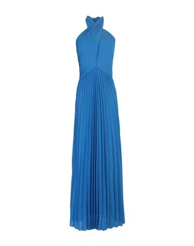 Kaos Woman Maxi Dress Azure Size 6 Polyester In Blue