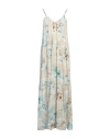 Kaos Woman Maxi Dress Beige Size 10 Cotton In Beige