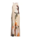 Kaos Woman Maxi Dress Beige Size 8 Cotton In Beige