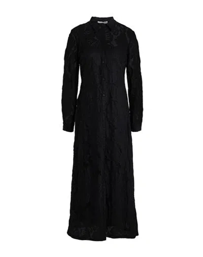 Kaos Woman Maxi Dress Black Size 6 Cotton, Polyamide, Elastane In Blue