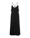 Kaos Woman Maxi Dress Black Size 8 Acetate, Polyamide, Elastane