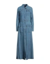 Kaos Woman Maxi Dress Blue Size 6 Cotton In Blue