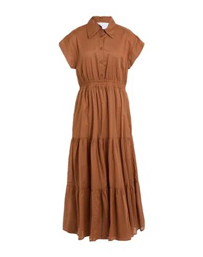 Kaos Woman Maxi Dress Brown Size 2 Cotton