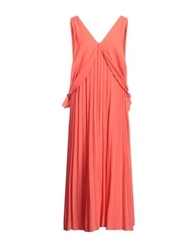 Kaos Woman Maxi Dress Coral Size 10 Polyester In Red