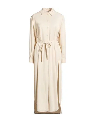 Kaos Woman Maxi Dress Ivory Size 10 Viscose In Neutral